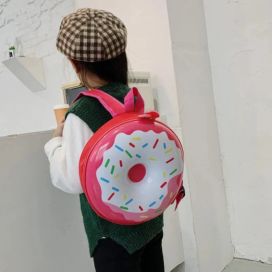 Cartoon Kids Backpack Cute Donut Eggshell Bag Fun Kindergarten Kids Backpack Boys Girls Backpack GlowCart