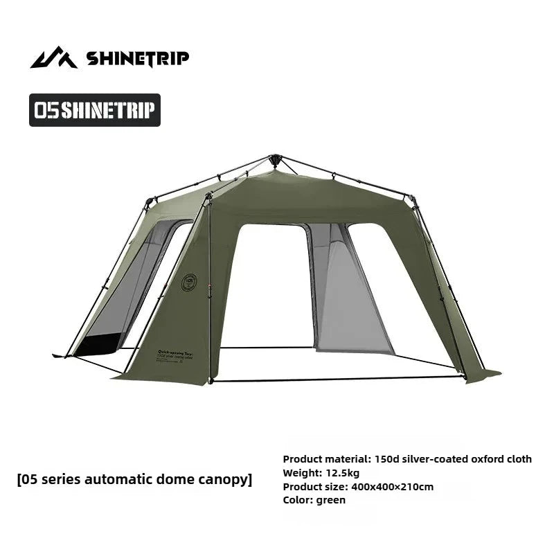 ShineTrip Quick Open Dome Tent Free Building Sunscreen Wind GlowCart