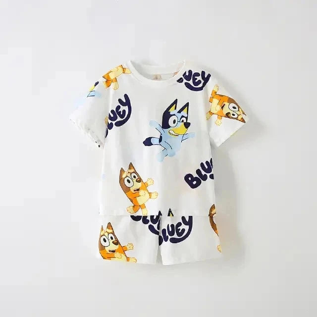 2 Pieces Of Summer Baby Clothing Set Children's Boy And Girl Cartoon T-shirt And Shorts Set Children's Casual Sports Set GlowCart
