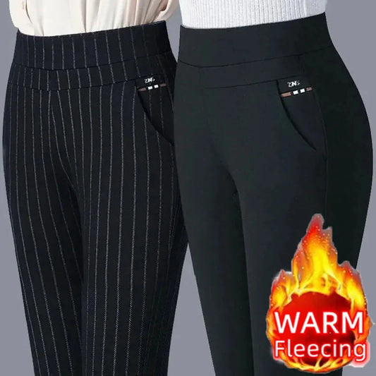 Thin & Thick Warm Winter Pencil Pants Womens Snow Plush GlowCart