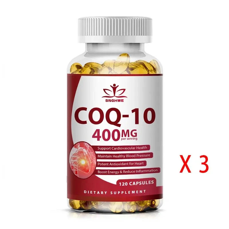 120PCS Coenzyme Q10 Capsules Provides Energy Vitamins Health GlowCart