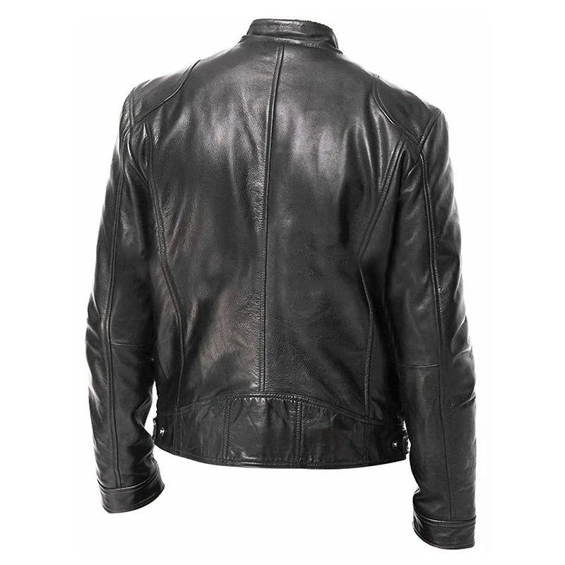 2024 Motorcycle Leather Jackets Man Casual Fashion GlowCart