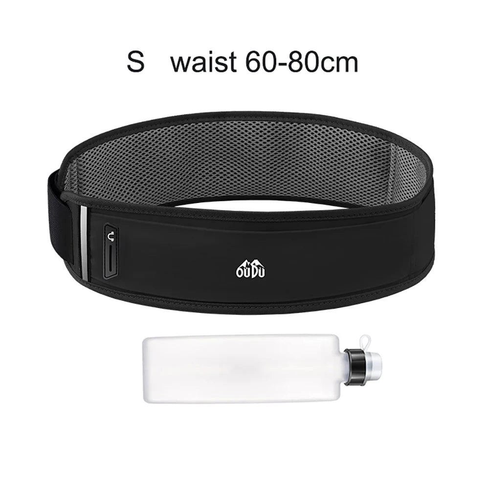 Running Belt Waist Bag with Water Bottle 330ml Women Sports Fanny Pack Men Phone Pouch Jogging Gym Bags Hydration Run GlowCart