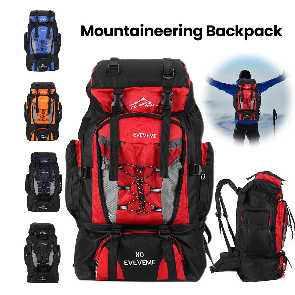 80L Mountaineering Backpack Large Capacity Travel Backpack GlowCart