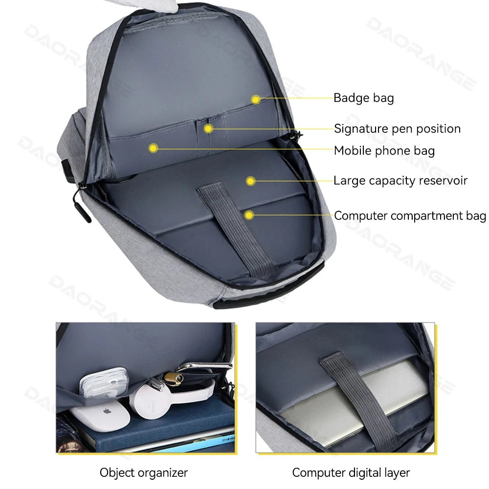 Laptop Bag USB Backpack for Macbook Air Pro Lenovo Asus HP GlowCart