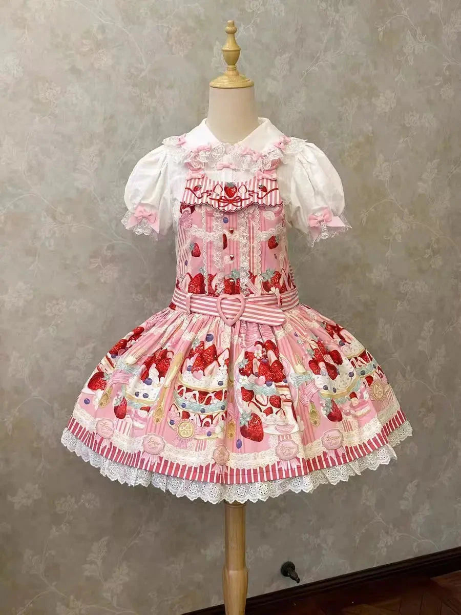 MAGOGO Victorian Sweet Lolita Jsk Dress Cute Striped GlowCart