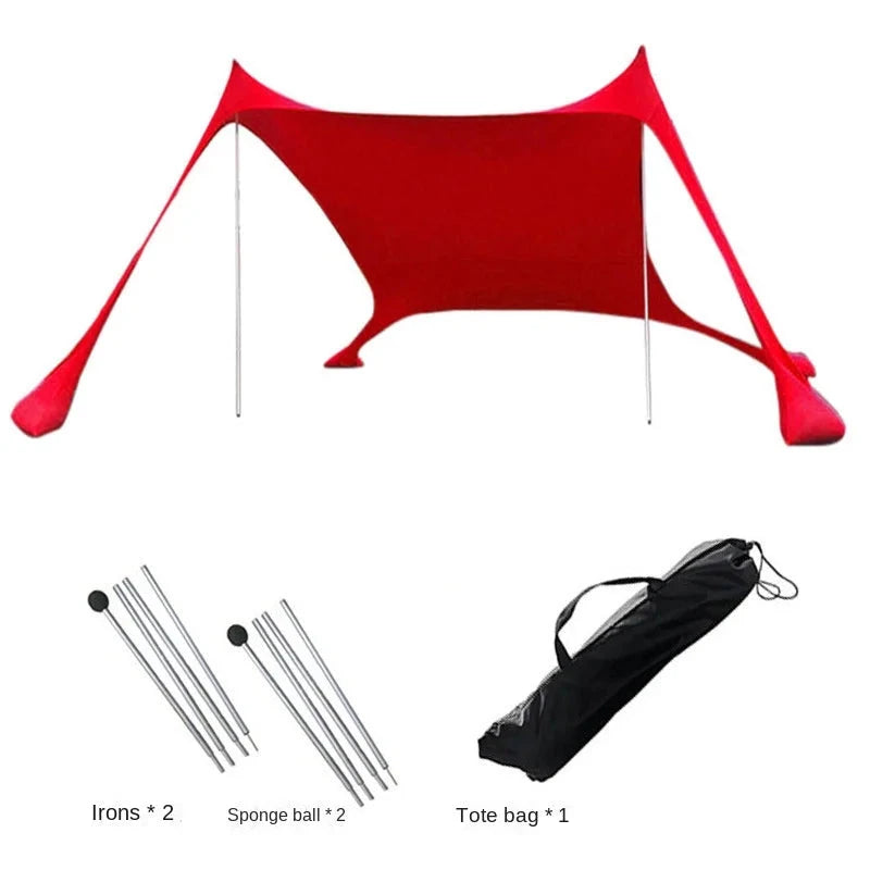 Camping Tent Windproof Pop Up Awning Outdoor Beach Sun Shade GlowCart