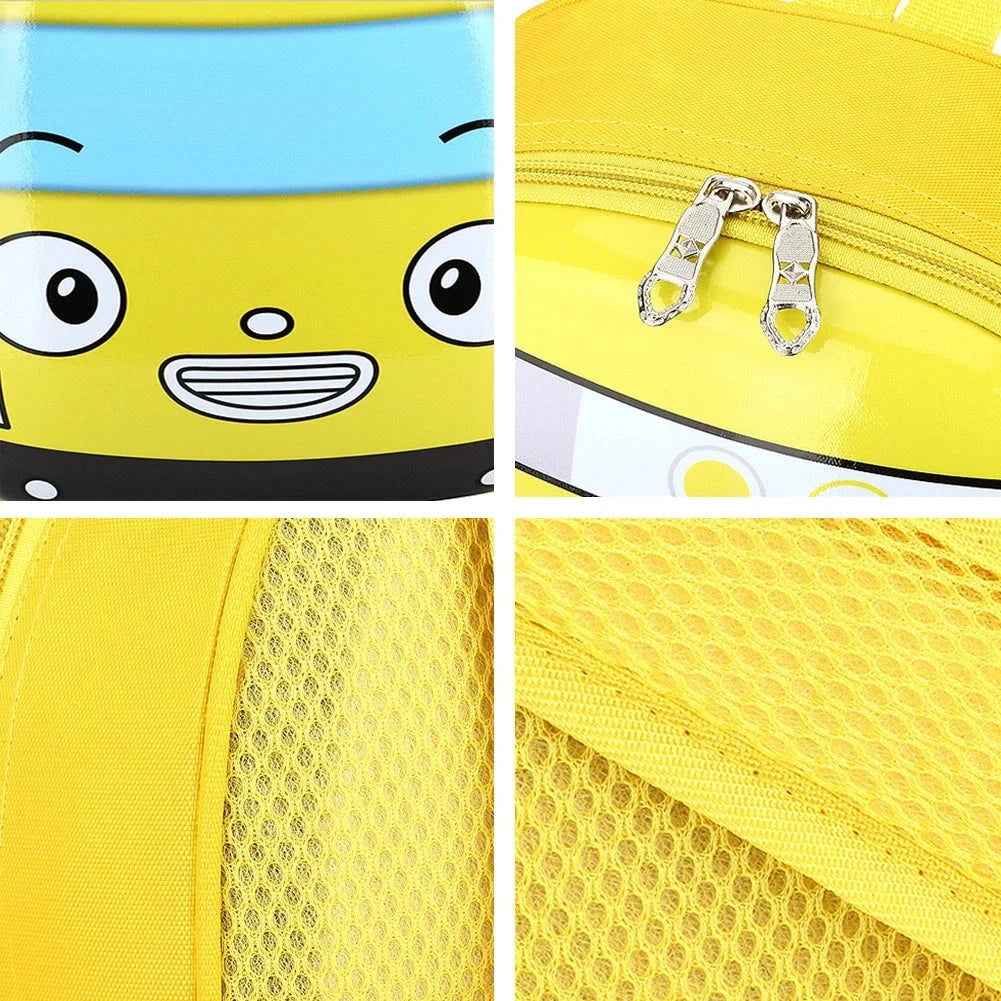 Cute 3D Cartoon Bus Kindergarten Children School Bag Backpack Girls Boys Satchel GlowCart