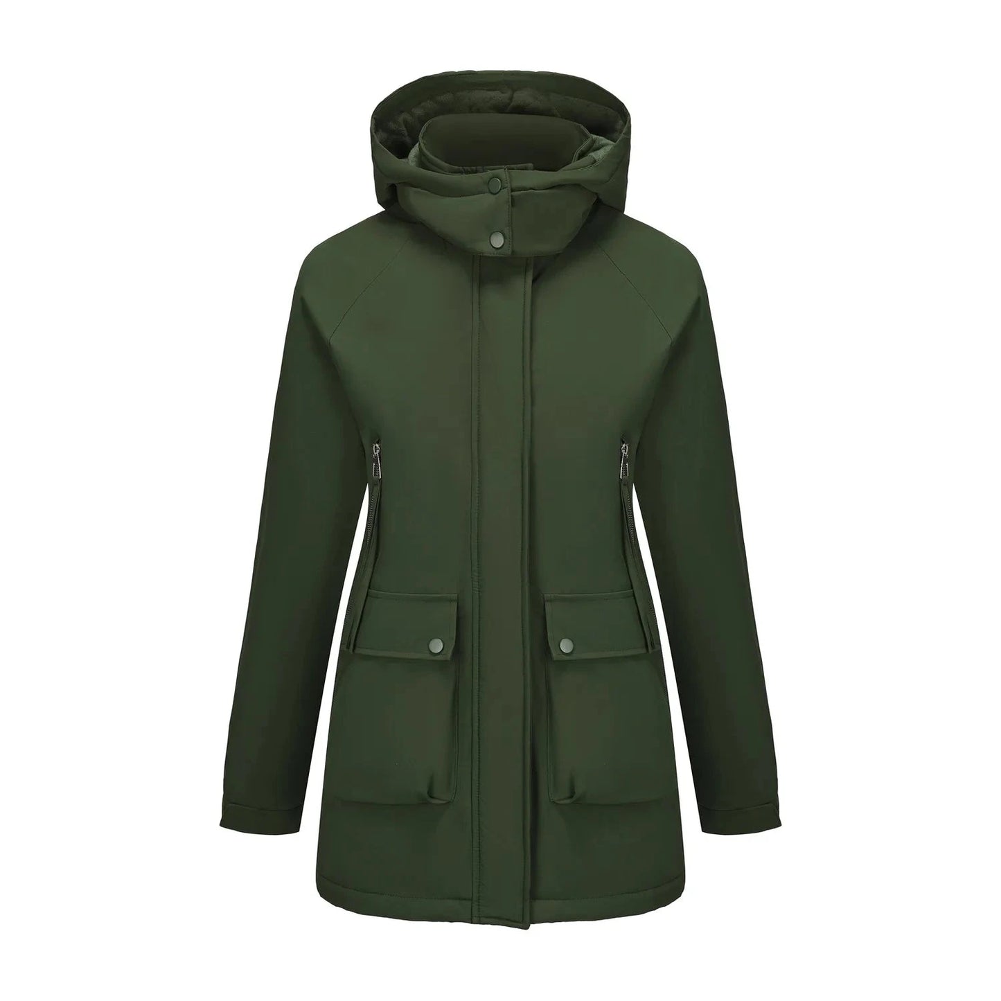 Women's Winter Jacket Coat Detachable Cap Fleece Down Parka GlowCart