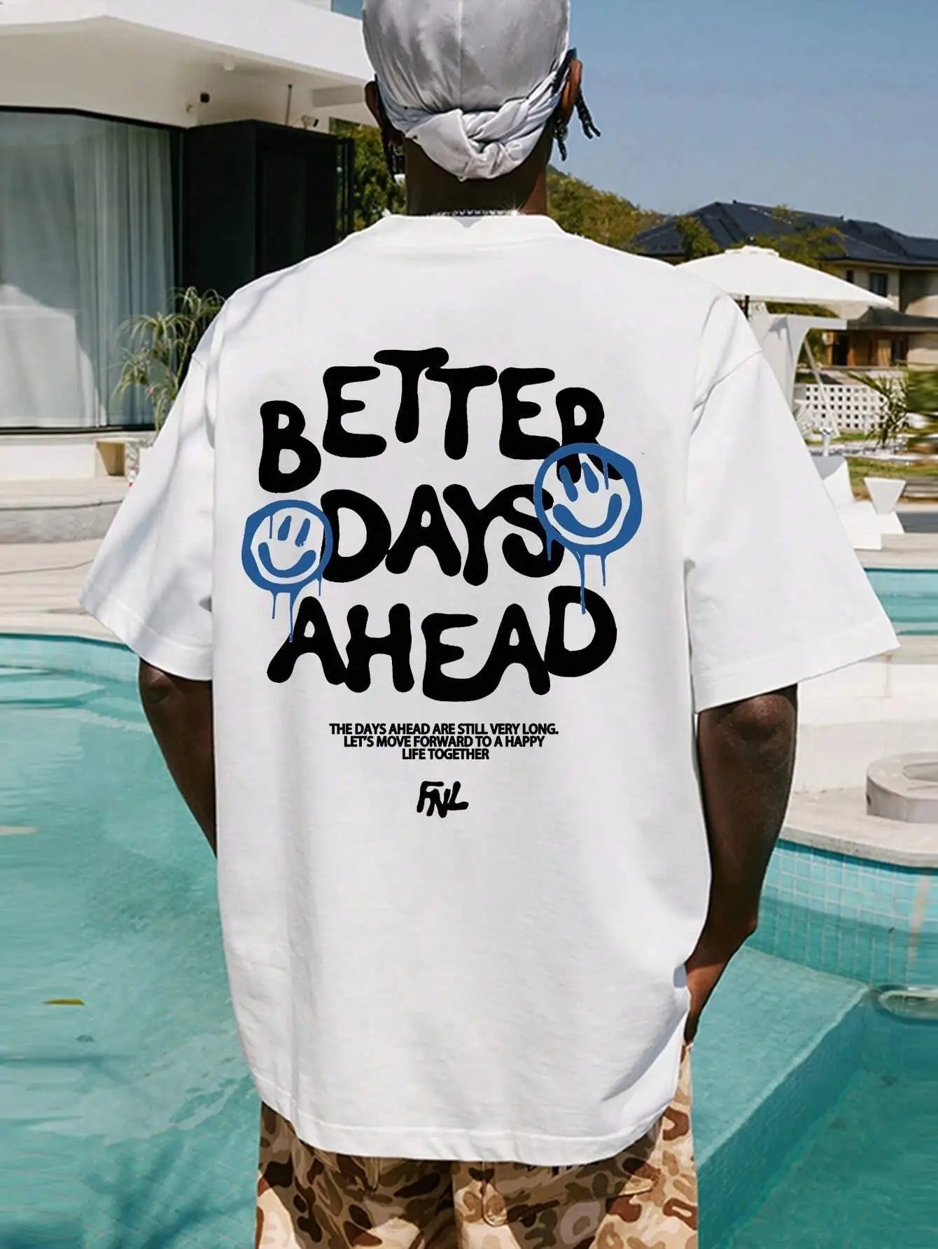 Better Days Ahead Letter Graphic Men Women T-Shirt O-Neck Casual Oversize T-Shirt Fashion Cotton Tee Clothes Summer Loose Tshirt GlowCart