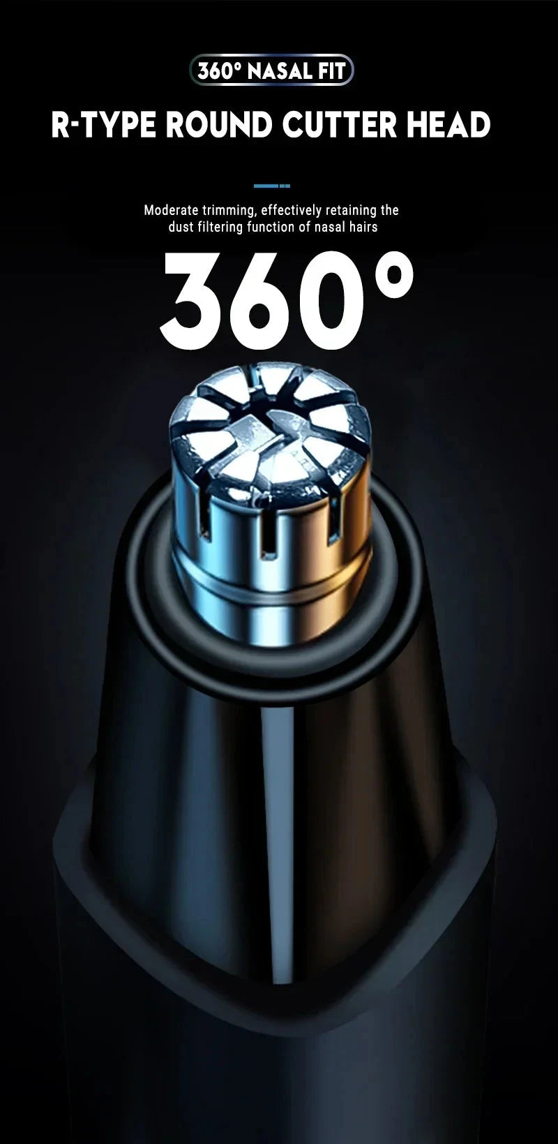 2 In 1 Electric Portable Ear And Nose Hair Trimmer Clipper GlowCart