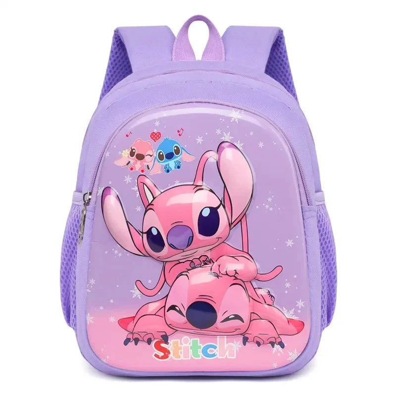 Stitch New Kindergarten Boys and Girls Backpack Daypack Kids Bags Kawaii Female Large Schoolbag Backpack GlowCart