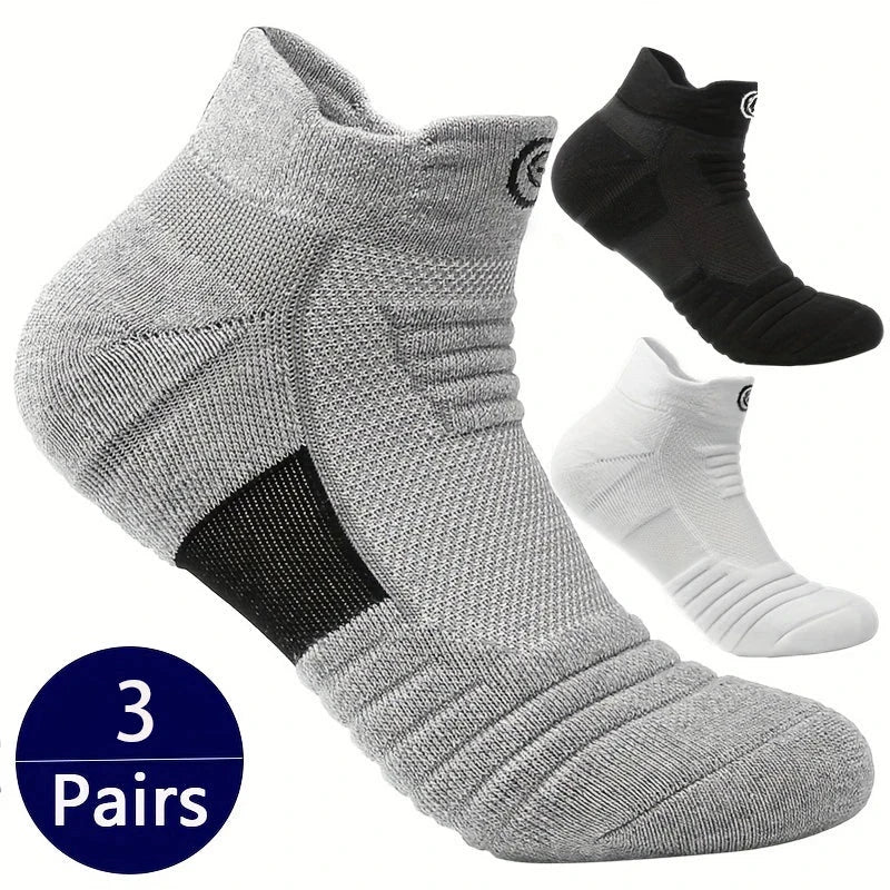 3/6 Pairs Sports Socks For Man High Quality Comfortable Breathable Basketball Short Socks Casual Fashion Low-cut Ankle Socks GlowCart