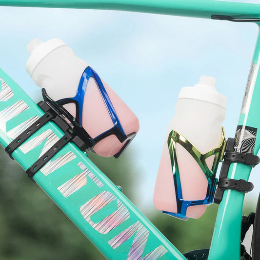 Bike Bottle Cage Mounting Base Silicone Bike Water Bottle Cage Mount Bracket Multifunctional for MTB Road Mountain Bicycle GlowCart