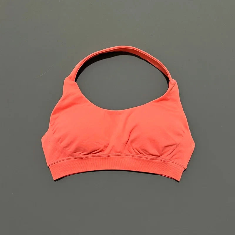 HISTELLO Impact Sports Bra Women Seamless Halter Clothes Push-up Vest Brassiere Gym Top Backless Yoga Workout Running Underwear GlowCart