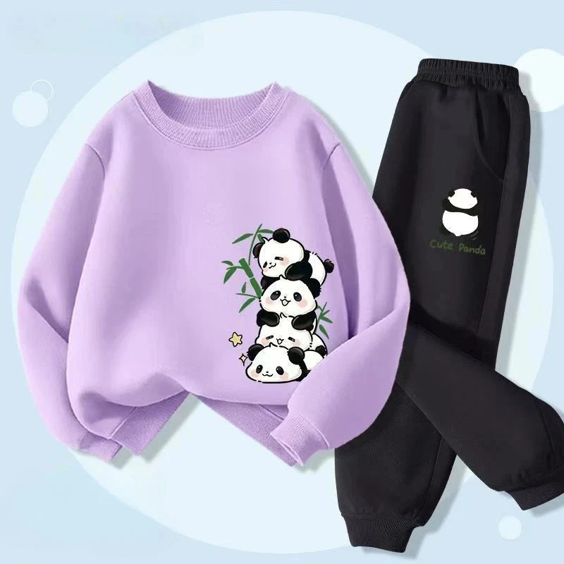 Autumn Baby Boy Clothes Fashion Printed T-shirts and Pants 2 Pieces Set Children Girls Casual Top Bottom Outfits Tracksuits GlowCart