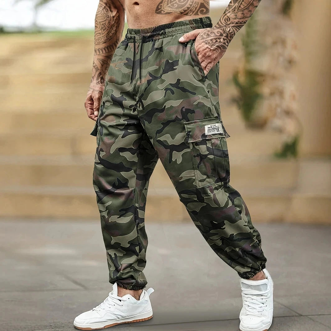 [Trendy Camo Cargo Pants] Autumn Camo Cargo Pants Men's GlowCart