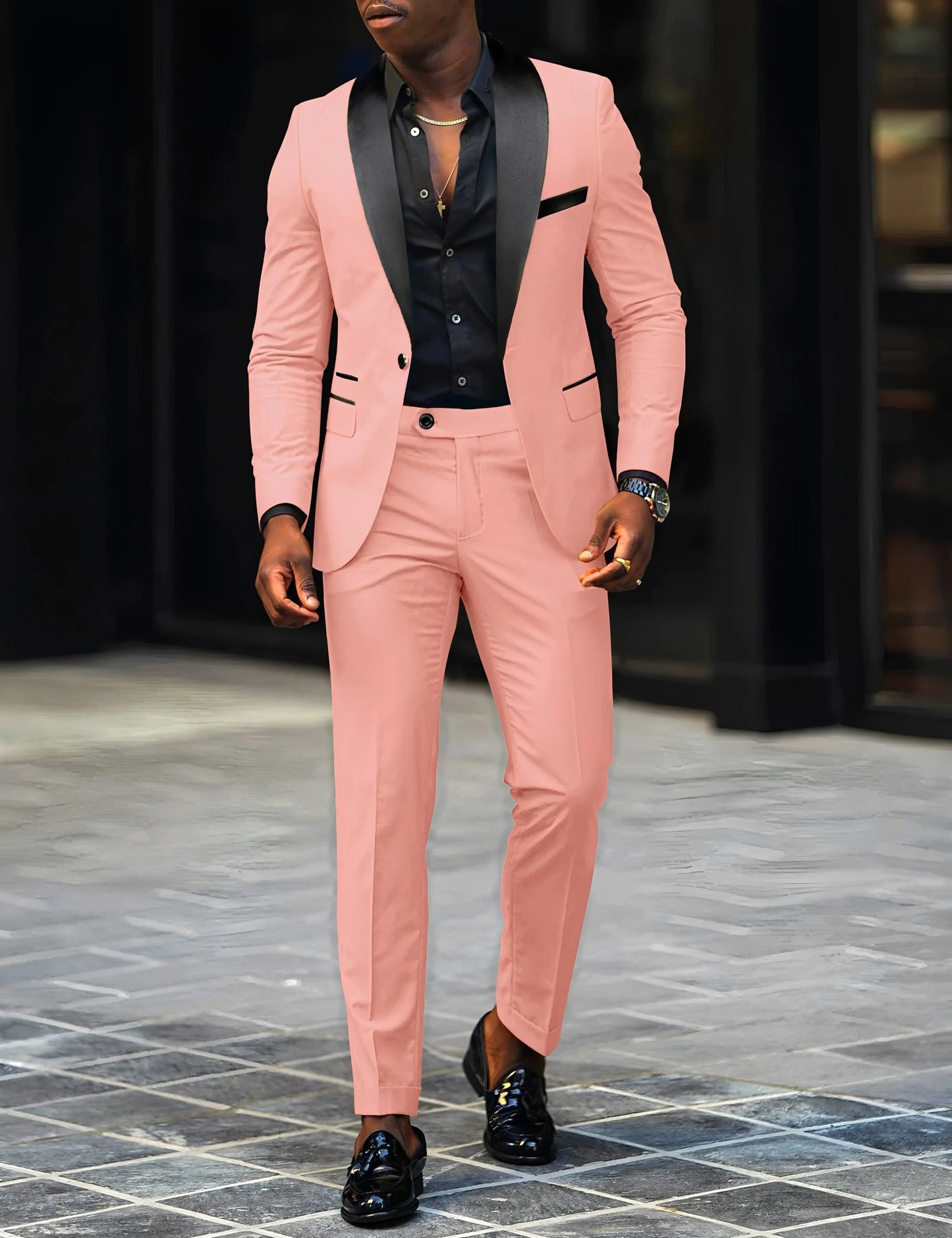 2-Piece Men's Suit Suitable For Wedding Business Suits, Single Button Jackets And Pants Sets, Slim Fit Jacket Sets GlowCart