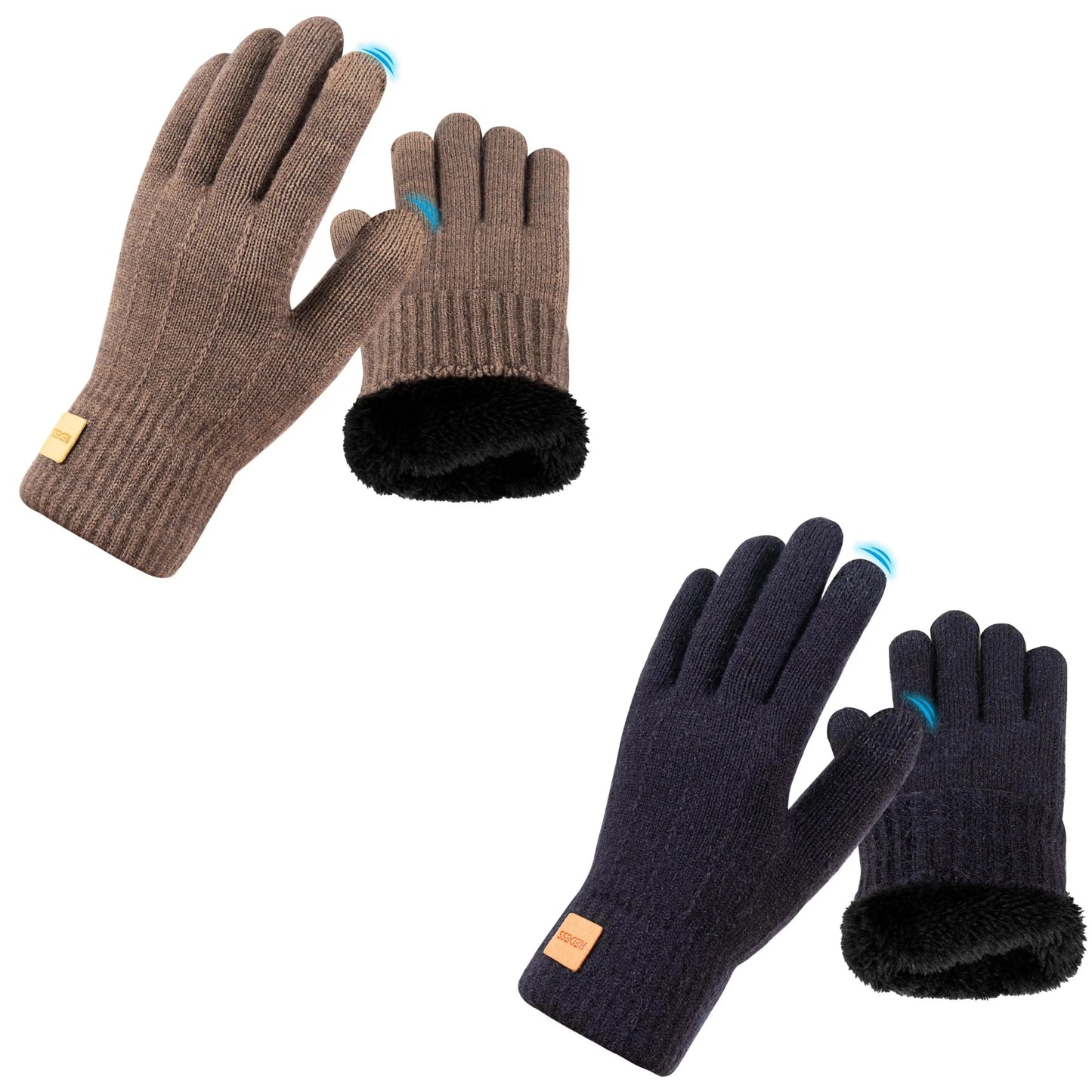 Winter warm gloves, with inner lining and thickened padding, GlowCart