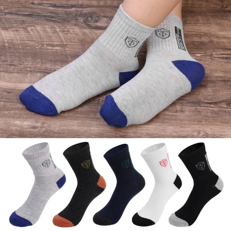 10 pairs Breathable Men's Basketball Crew Socks for Spring and Fall Sweat Absorption Deodorant Sports Stockings GlowCart