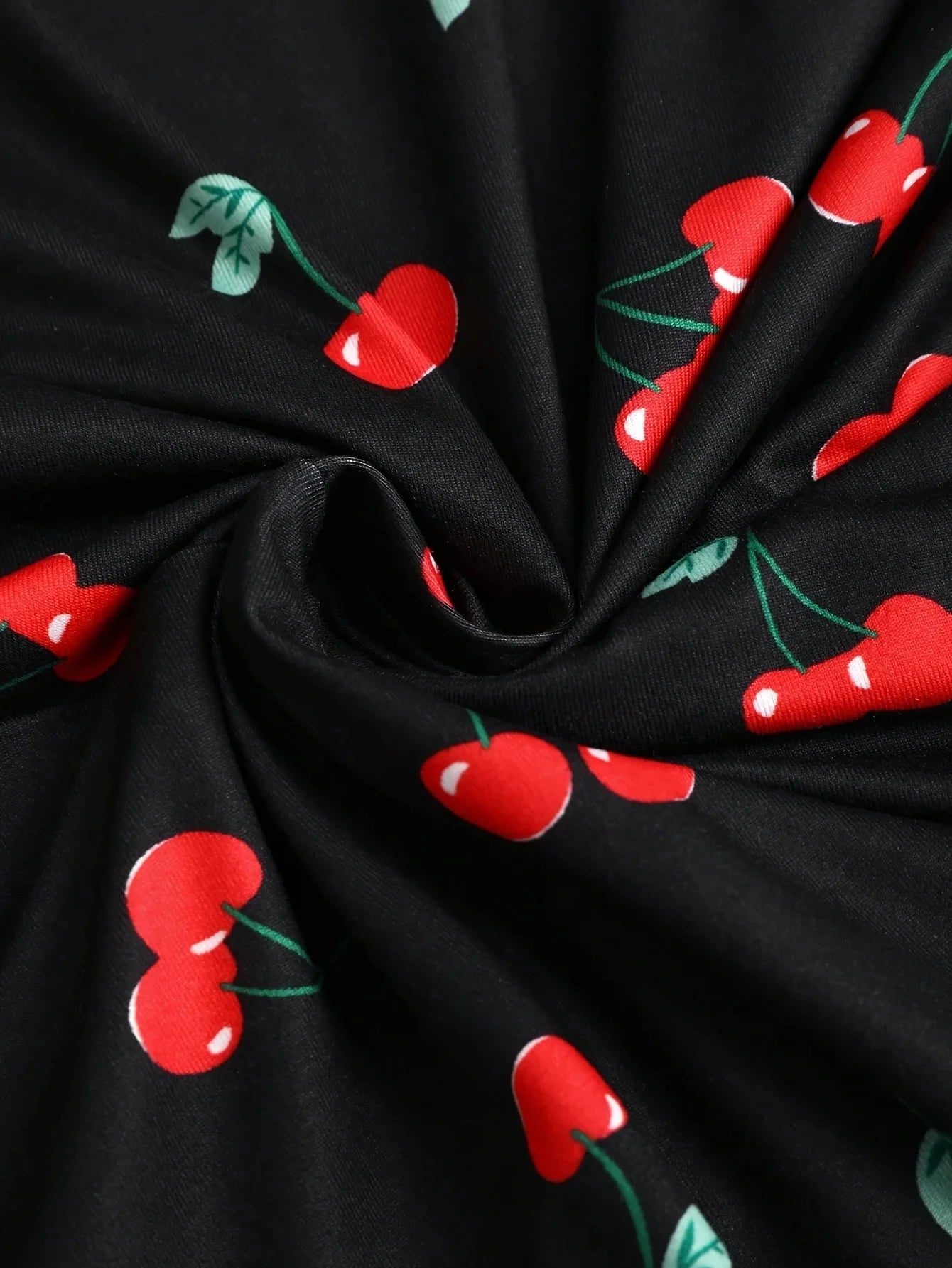 Summer Women's Swimsuit Cherry Print Ruffled Skirt Tight GlowCart