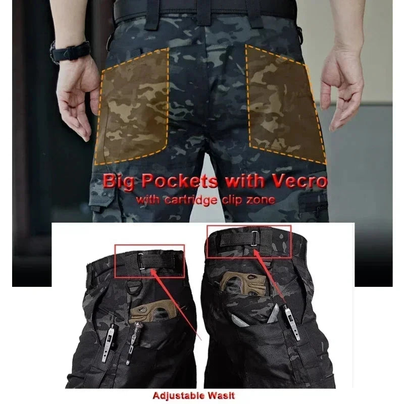 Tactical Pants Big Multi-pocket Men New Work Cargo Pants GlowCart
