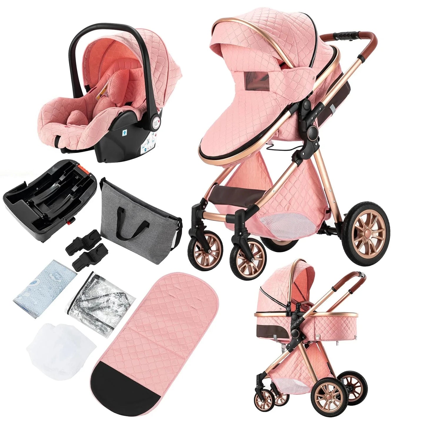 Baby stroller baby newborn items  poussette bebe 3 en 1 baby accessories baby cart baby carriage Light stroller stroller for bab GlowCart