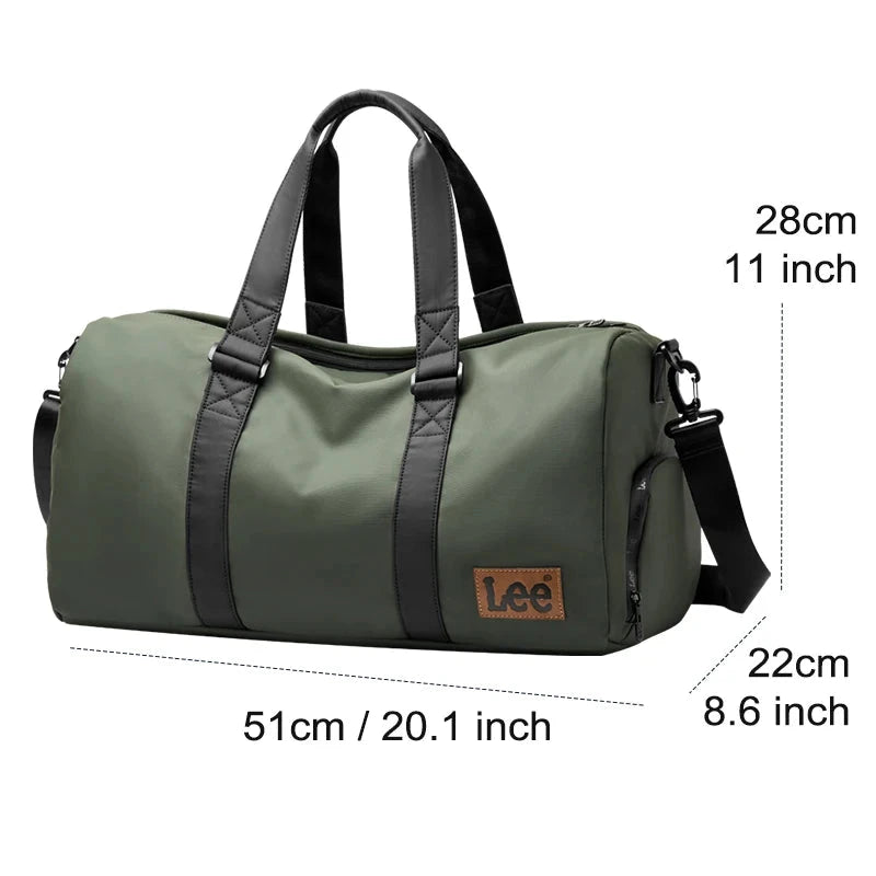LEE High Quality Waterproof Leather Travel Duffel Bag Dry GlowCart
