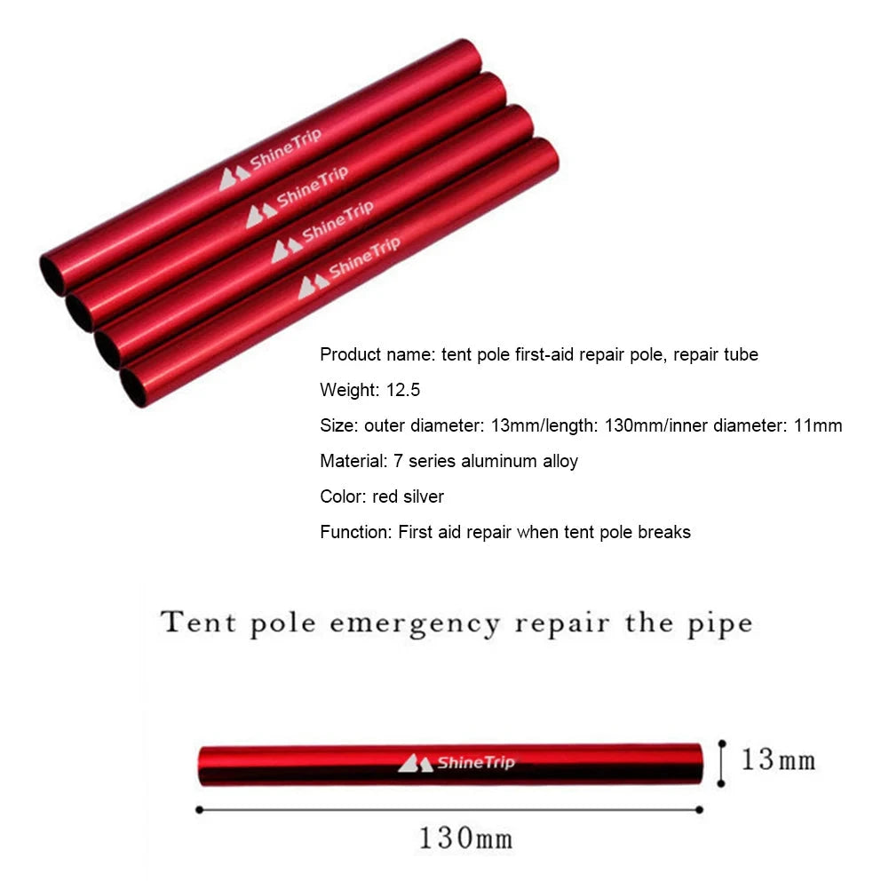 8-40PCS Tent Tube Aluminum Alloy Tent Emergency Tube GlowCart