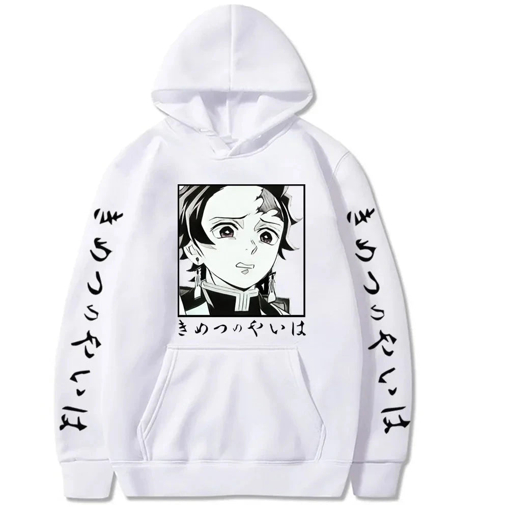 Harajuku Demon Slayer Plus Size Hoodie Kamado Nezuko Graphic GlowCart