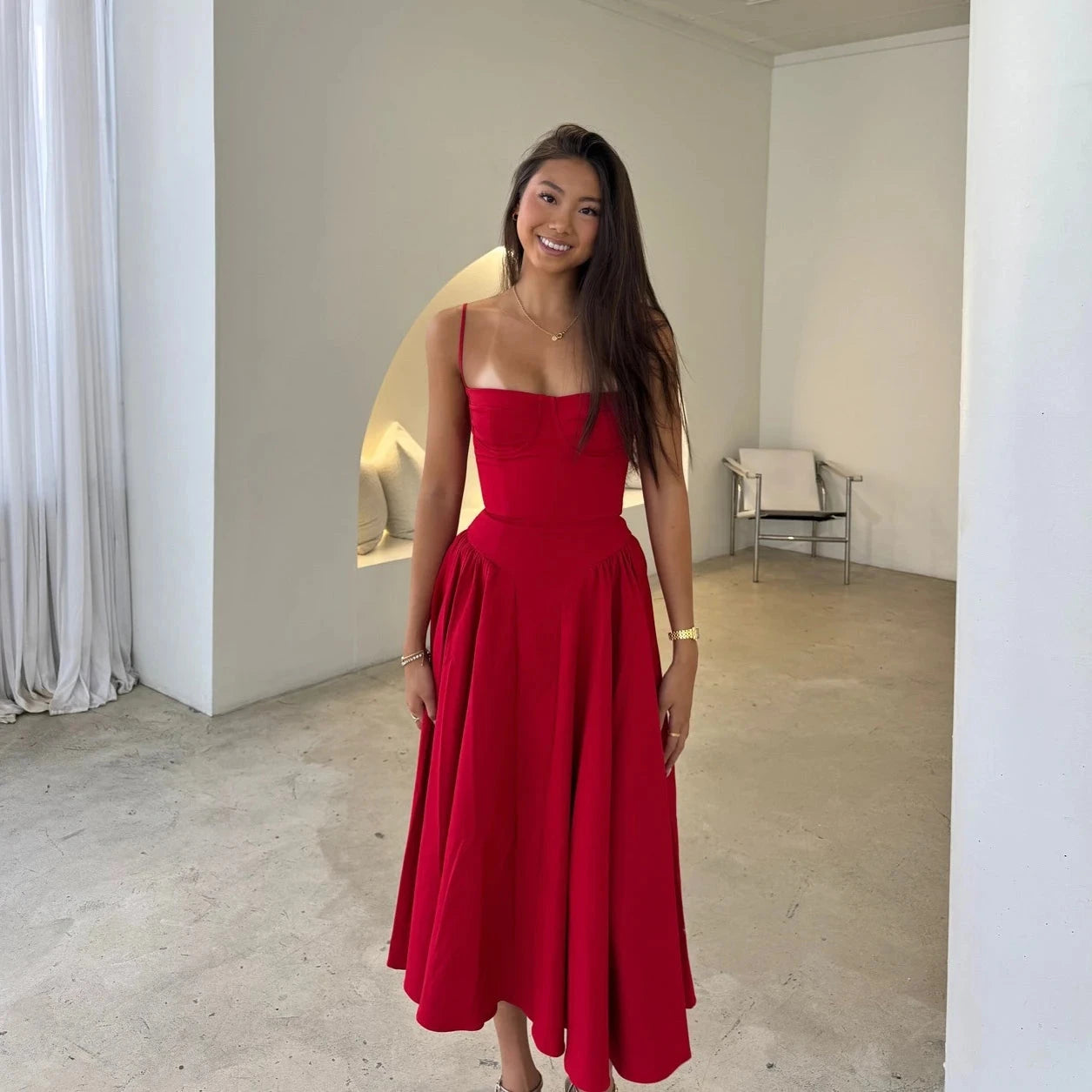 Suninheart Spaghetti Strap Summer Party Dresses 2025 New GlowCart
