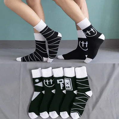 Winter Men Thick Warm Wool Socks Plaid Harajuku Retro Large Size Snow Leisure Antifreeze Cashmere Long Socks Calcetines GlowCart