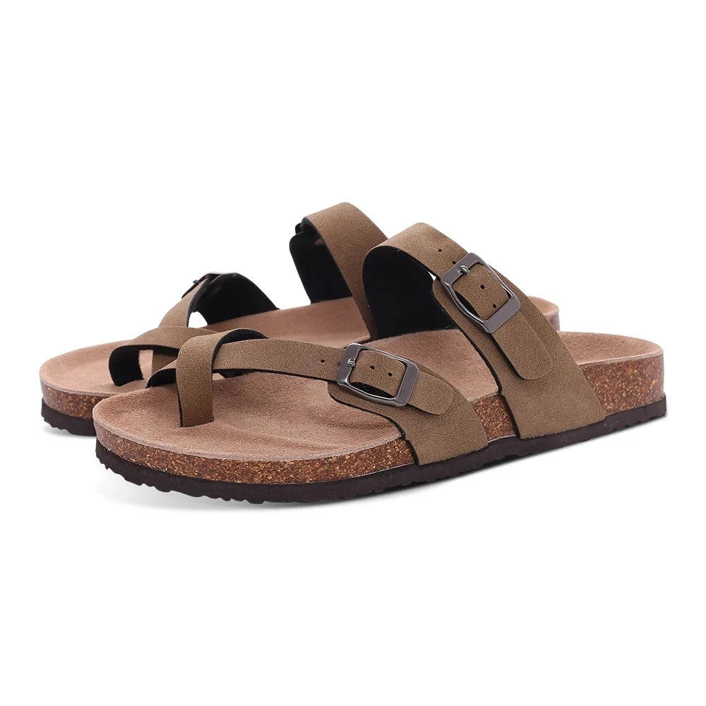 Evshine Men Cork Slippers Summer Cork Footbed Clogs Sandals GlowCart