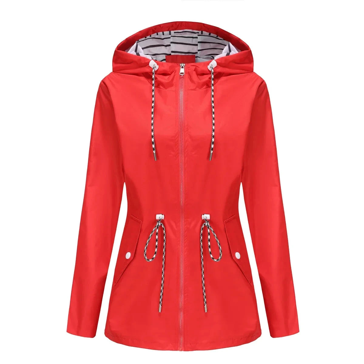 Blue Waterproof Hooded Jacket Women Fashion Casual Coat GlowCart