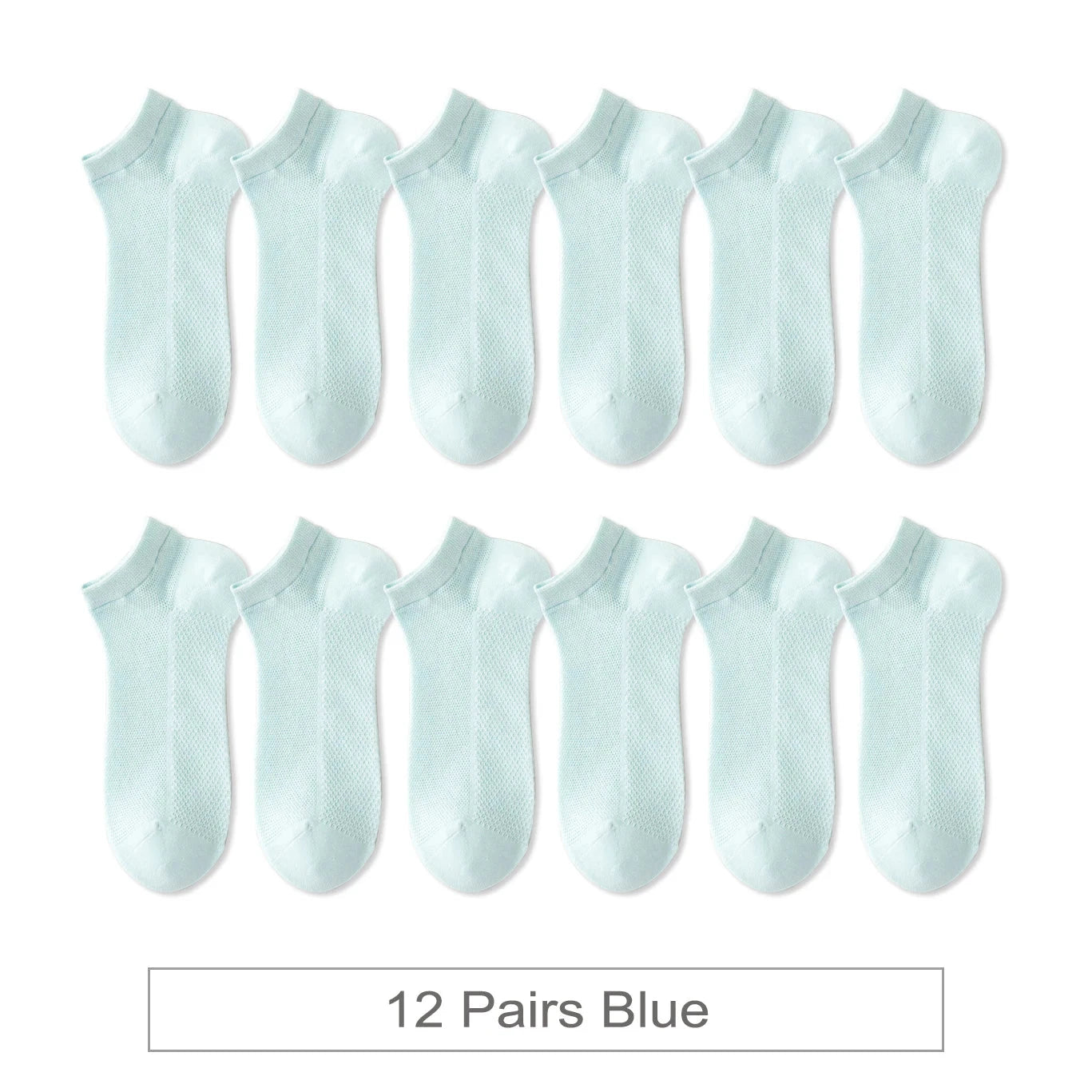 12 Pairs New Woman Cotton Socks Short Thin Mesh Breathable GlowCart