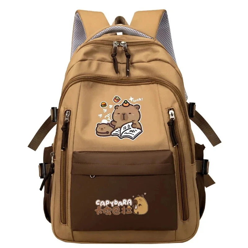 Kawaii Capybara School Backpack for Girls School Bags Set GlowCart