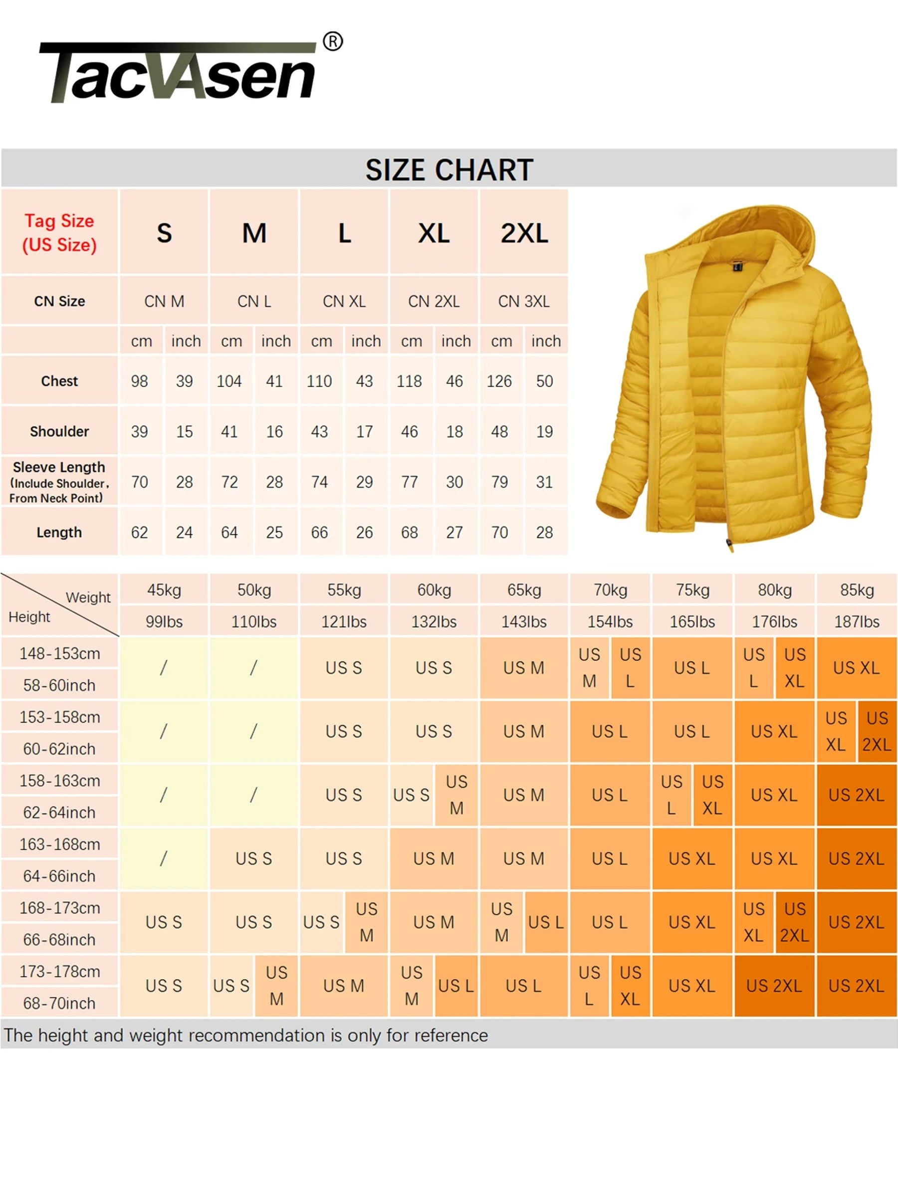 TACVASEN Winter Hooded Puffer Jacket Womens Quilted Warm GlowCart