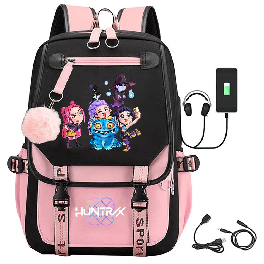 For KPop Demon Hunters Backpack Teenagers Daily Backpack GlowCart