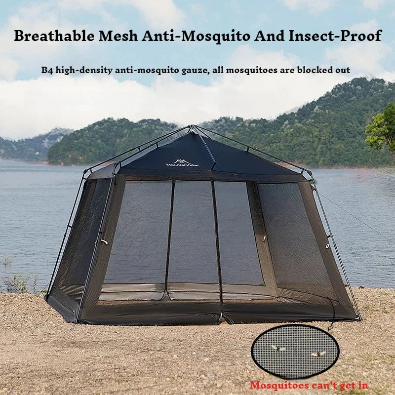 Mountainhiker Outdoor camping automatic mesh dome tent with GlowCart