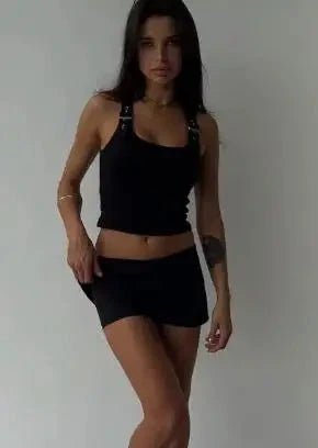 Women's Mini Skorts Casual Stylish Simple Solid Low Rise GlowCart