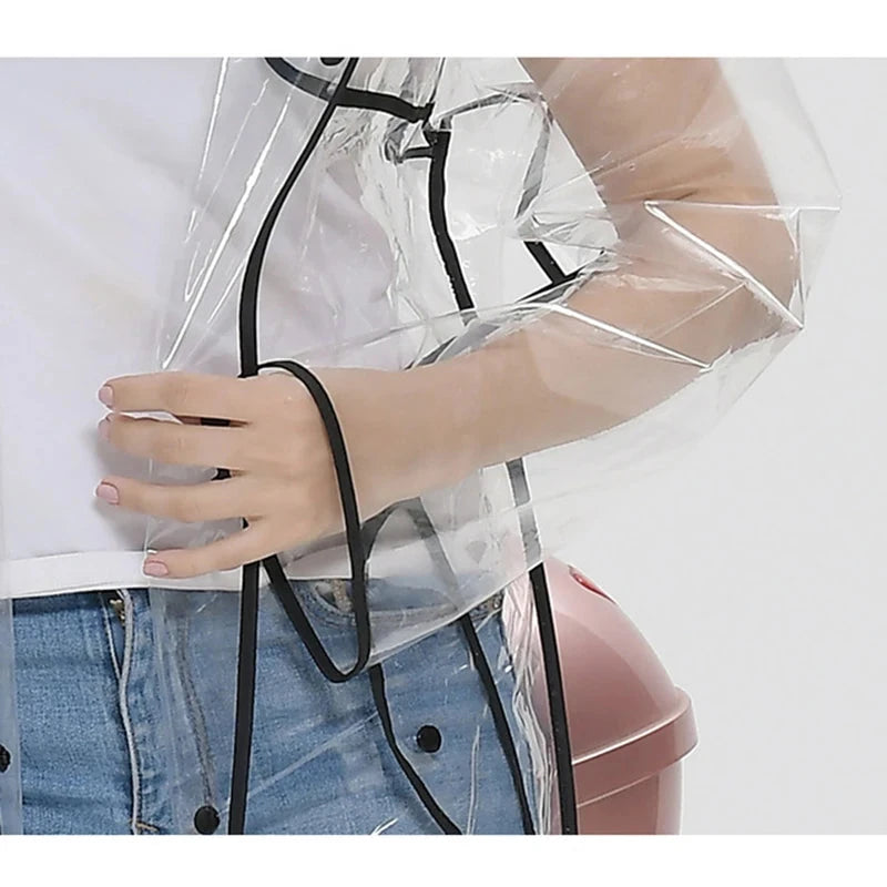 Fashion Long Transparent EVA Rain coat Women Adult Men GlowCart