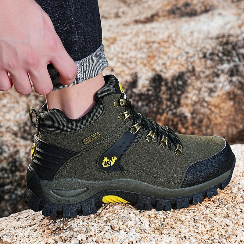Trendy Classic Men Ankle Boots Wear Resisting Hiking Shoes Cow Suede Men Boot Comfortable Walking Sneaker For Man Tactical Shoes GlowCart