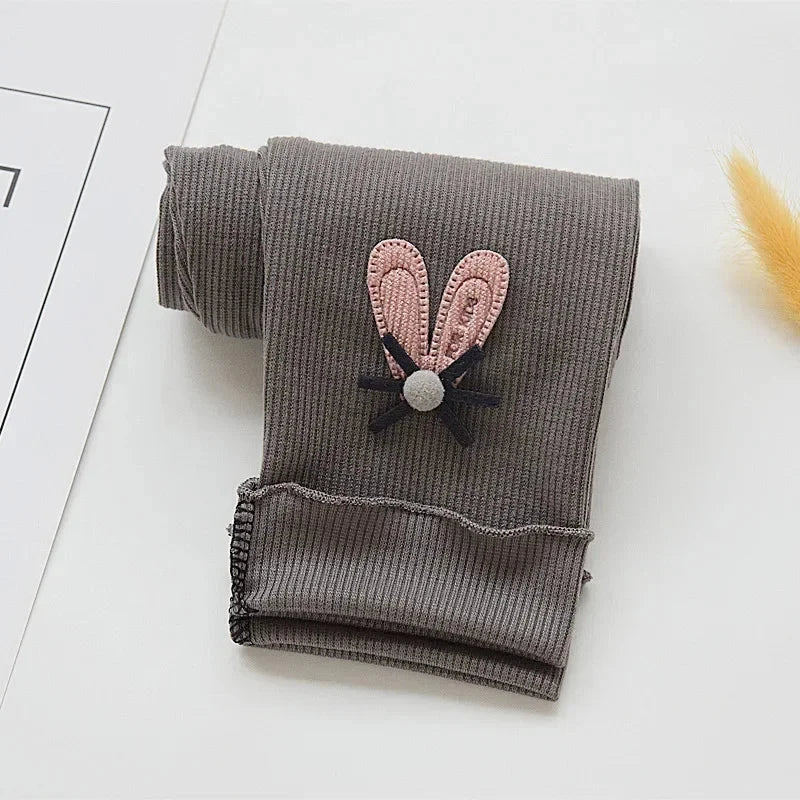 Kids Leggings Bunny Trim Slim-fit Leggings Girls Pants Kids Wears for Girls Leggings 2 To 7 Years Leggins for Kids Girl GlowCart