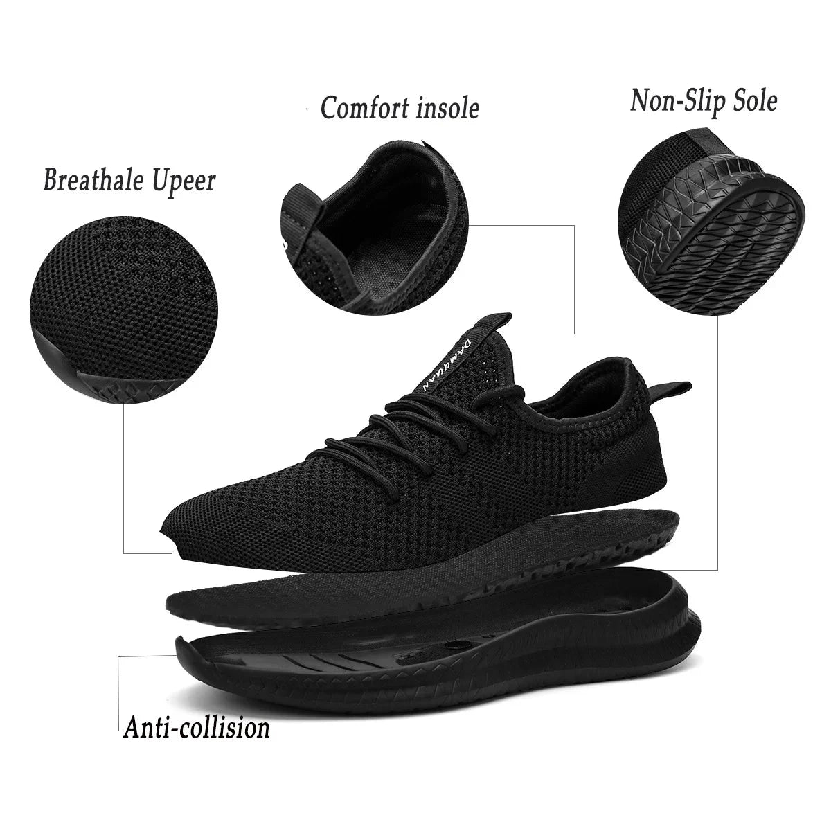 2022 Shoes for Men High Quality Male Sneakers Breathable GlowCart