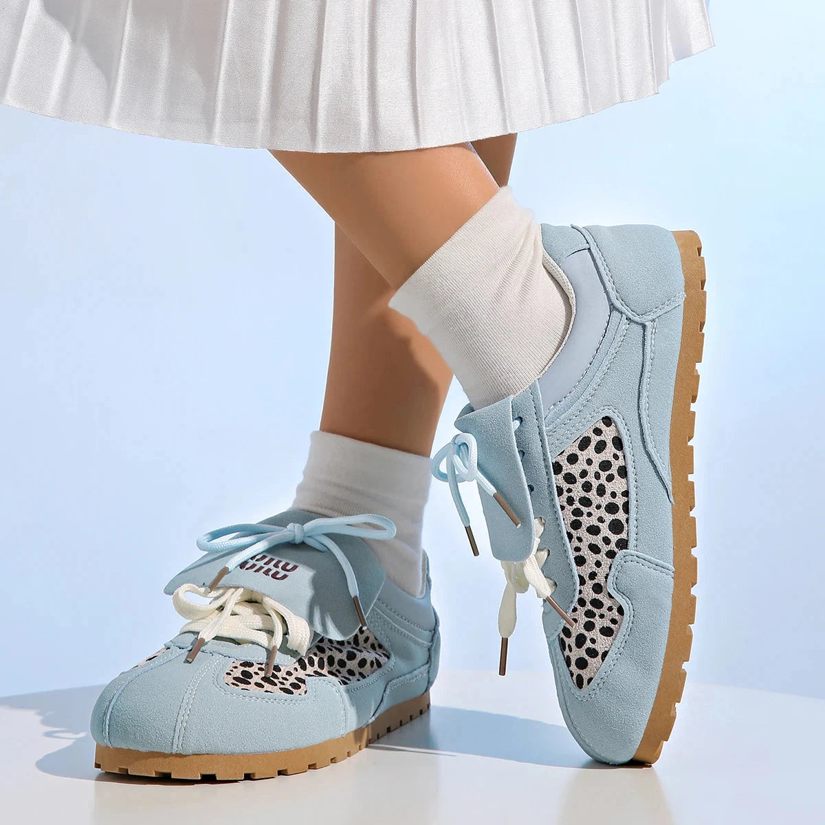 Brown Leopard Print Autumn Women's Vulcanized Shoes Flat GlowCart