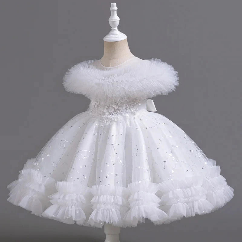 Fashion Princess Dress for Girls Sleeveless Lace Kids Girl Party Dress Summer Children Girls Evening Gown 3-12 Years GlowCart