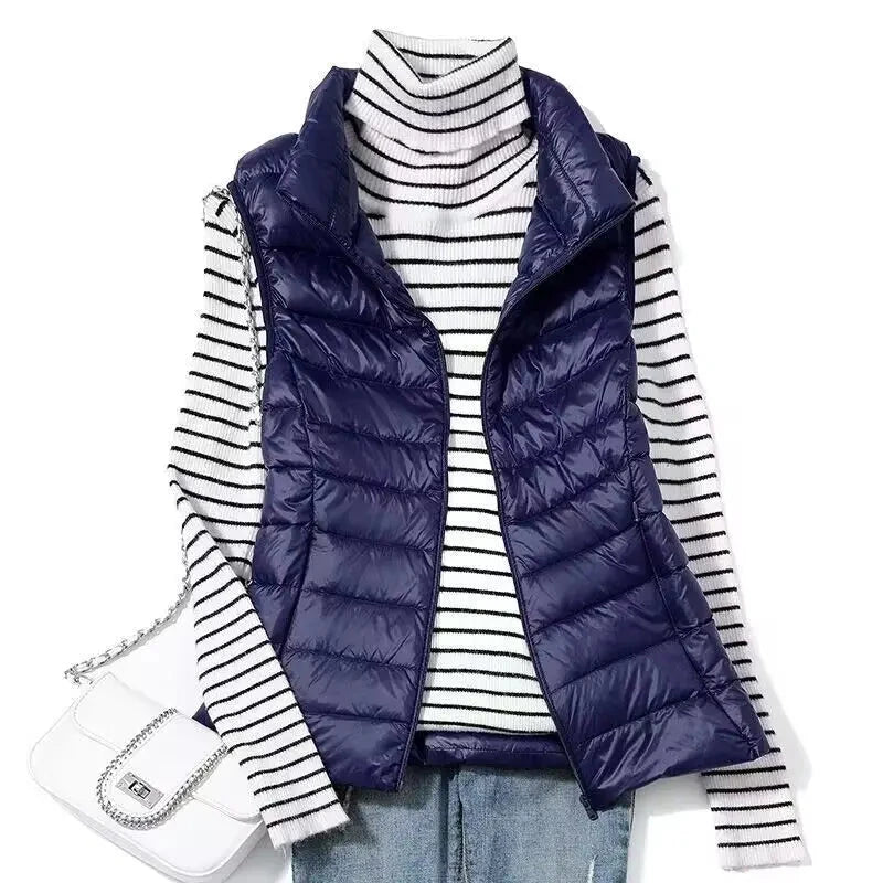 2025 New Women Sleeveless Puffer Jacket Spring Winter Female GlowCart