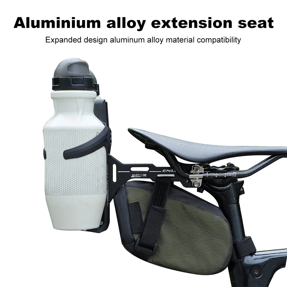 Bicycle Saddle Bottle Cage Extension Holder Bicycle Water Cup Holder Saddle Mount Rack for Outdoor Cycling GlowCart