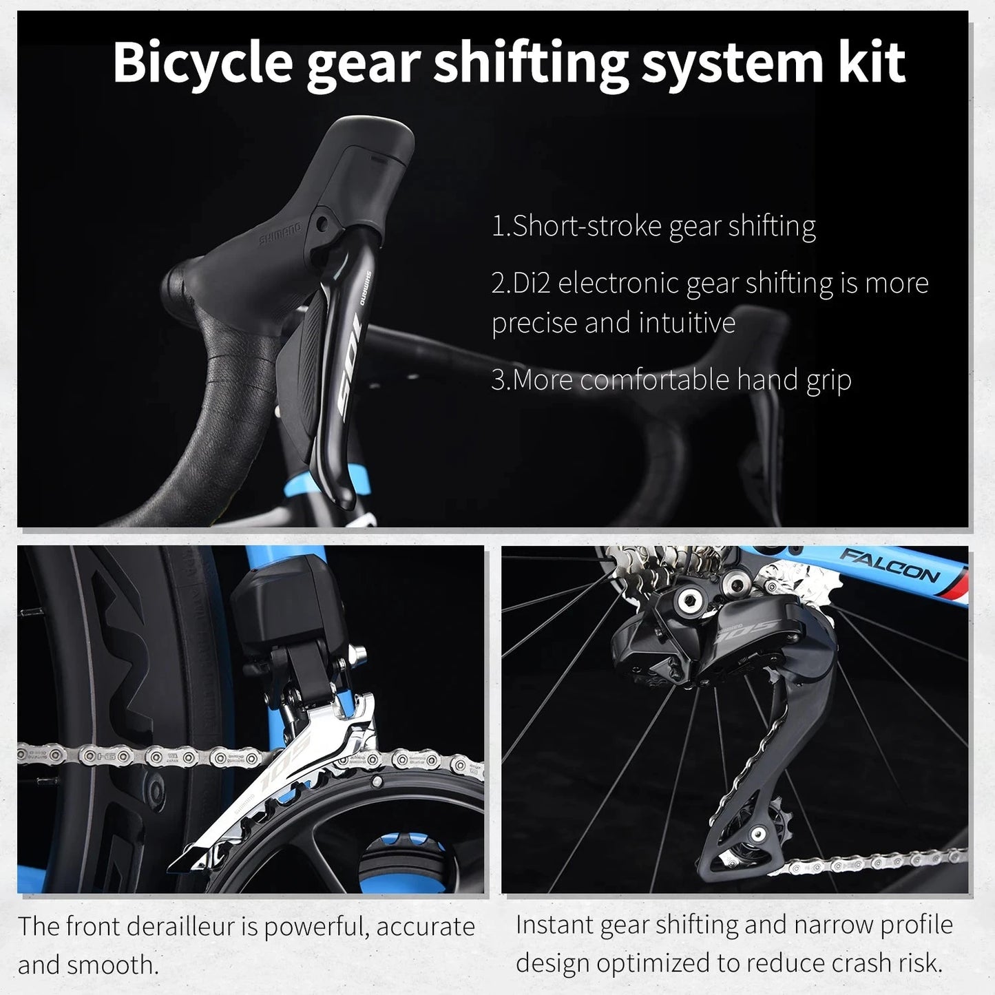 SAVA C7 Full Carbon Fiber Road Bike , with Built-in Cable Hydraulic Racer, with 105 Di2 24 Speed Kit Adult Bike GlowCart