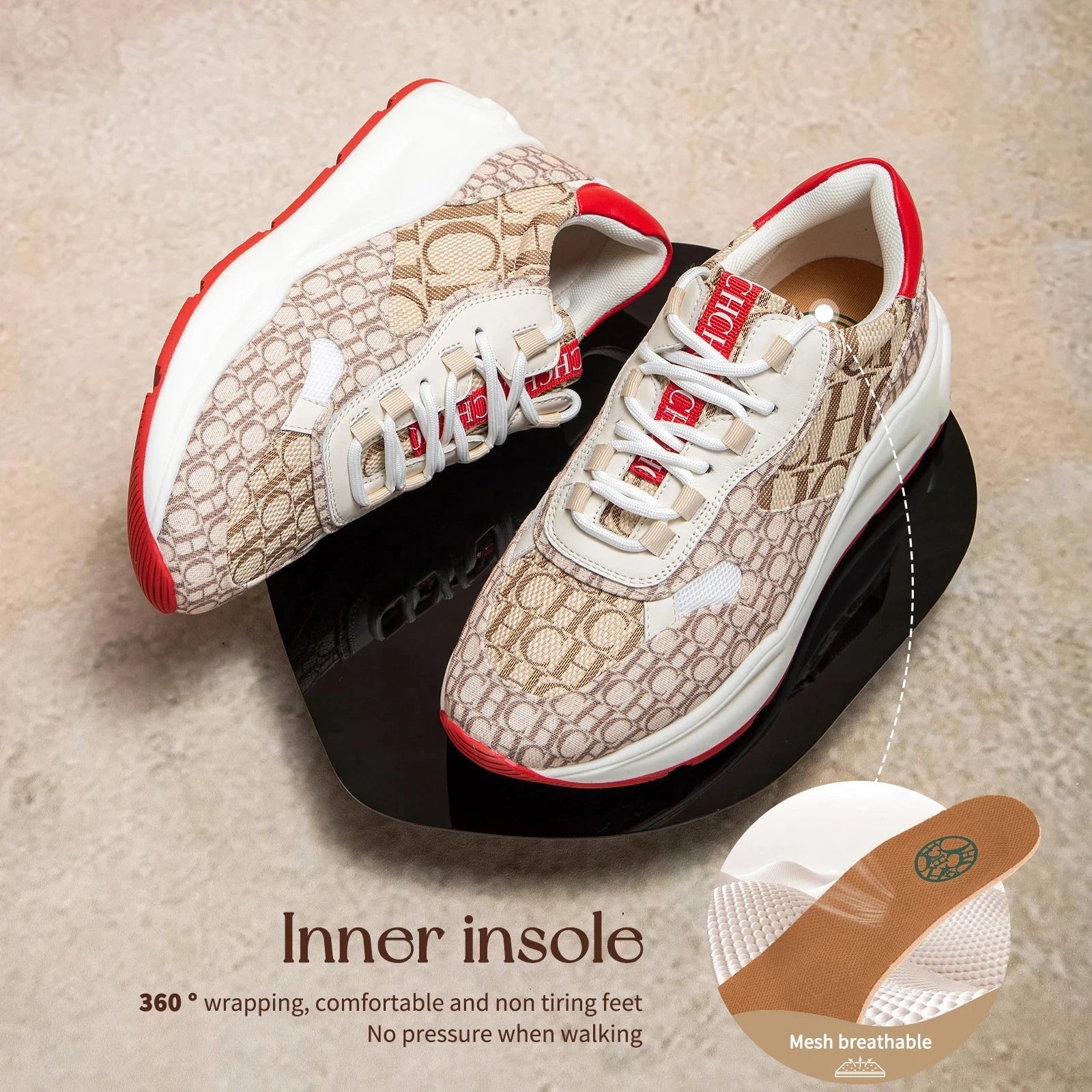 CHCH Women's Vulcanized Shoes 2025 New Comfortable Mesh GlowCart